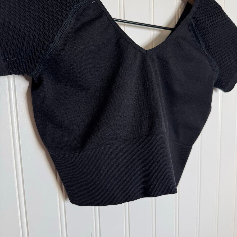 Offline by Aerie Seamless Cropped Athletic Top Black Women’s Size XS - Picture 4 of 8